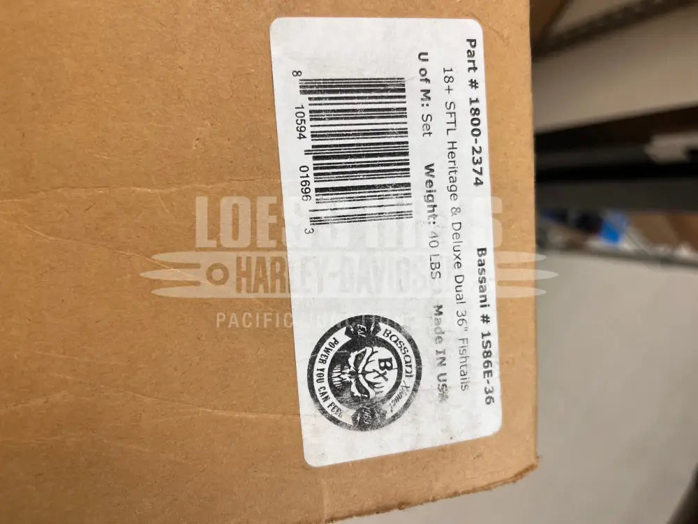 BASSANI XHAUST Fishtail True Dual Exhaust System 1S86E-36