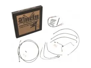 BURLY BRAND: Complete Stainless Braided Handlebar