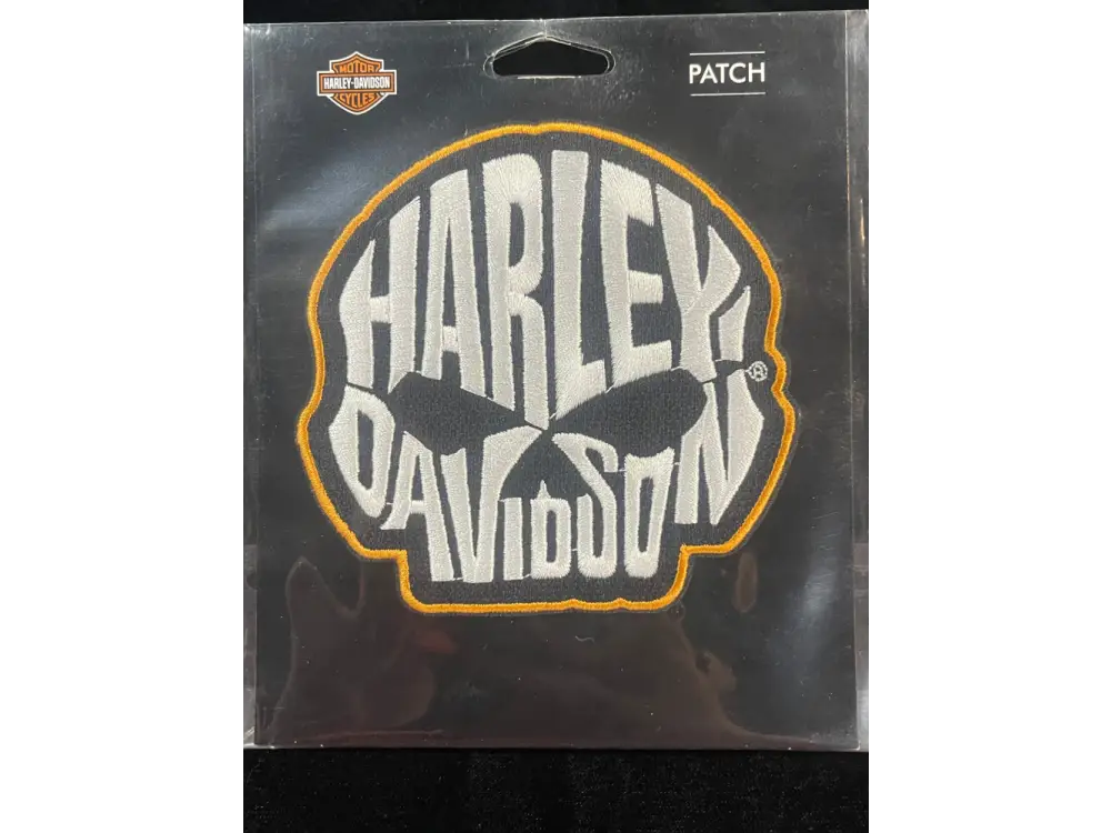 H-D Text Skull 4’’ Patch 8012915 - Collectables