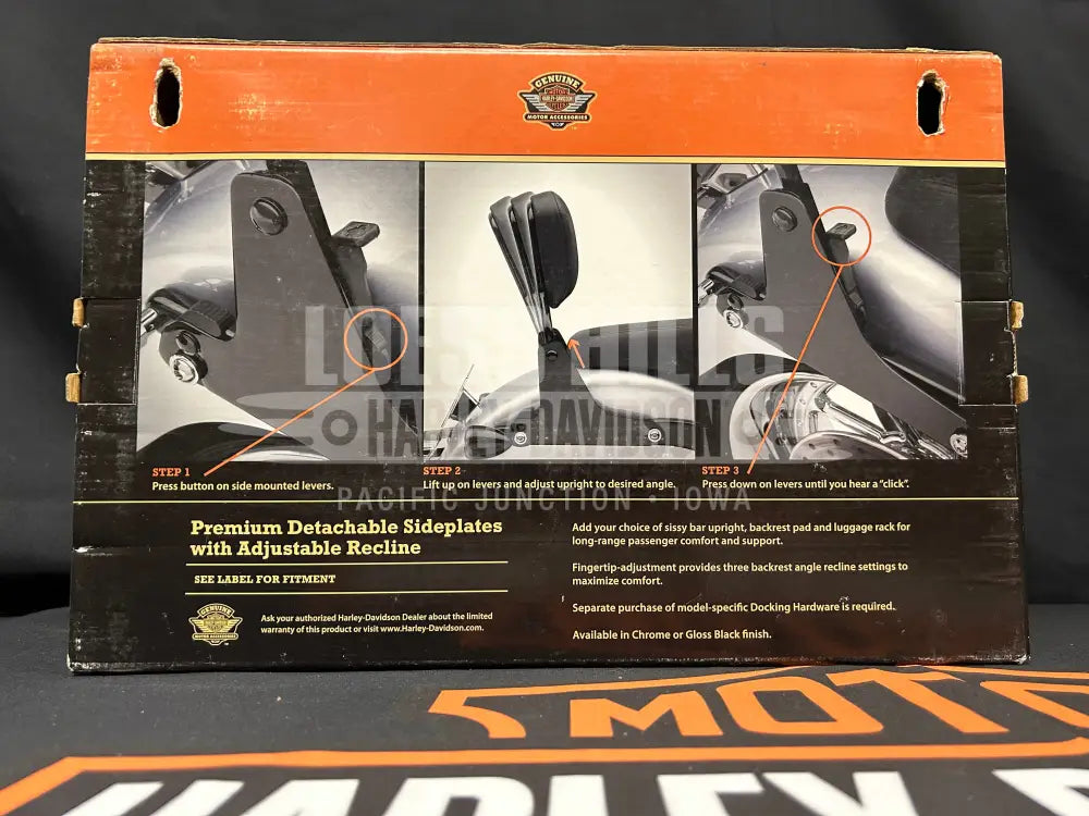 Harley 2004 - 2021 Sportster Chrome Adjustable Backrest