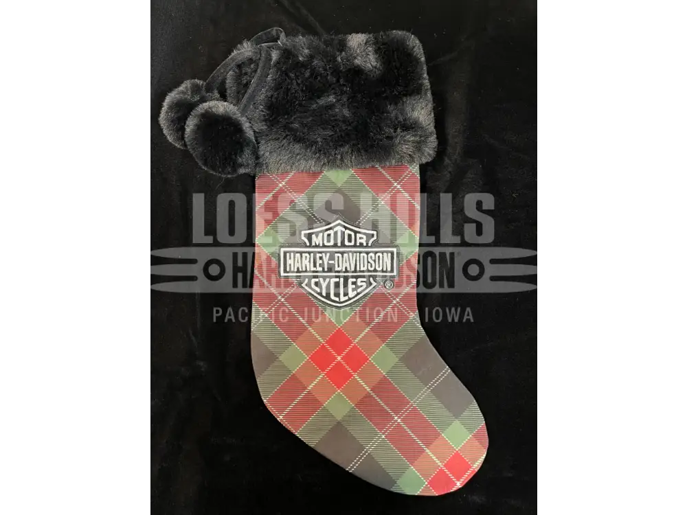 Harley-Davidson 2025 Red/Green Plaid Stocking HDX-99348