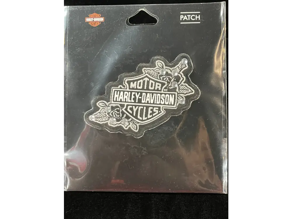 Harley-Davidson 3.5’’ Silver Floral Patch HD-215982-102