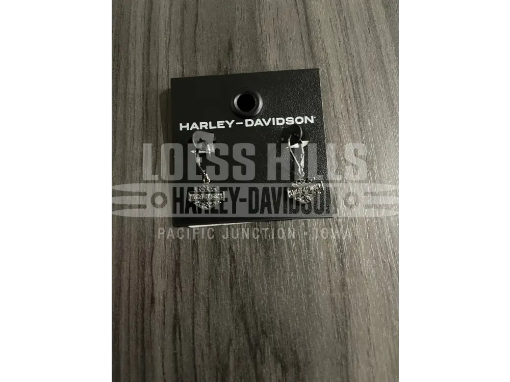 Harley-Davidson Bar & Shield Hematite Drop Earrings