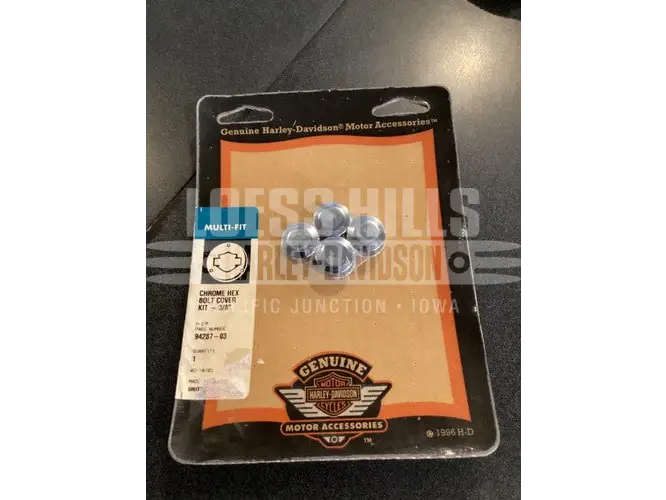 Harley Davidson Chrome Hex Bolt Cover Kit 94287-03 - Chrome