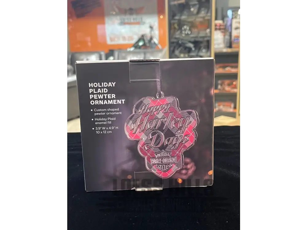 Harley-Davidson Holiday Plaid Pewter Ornament HDX-99357
