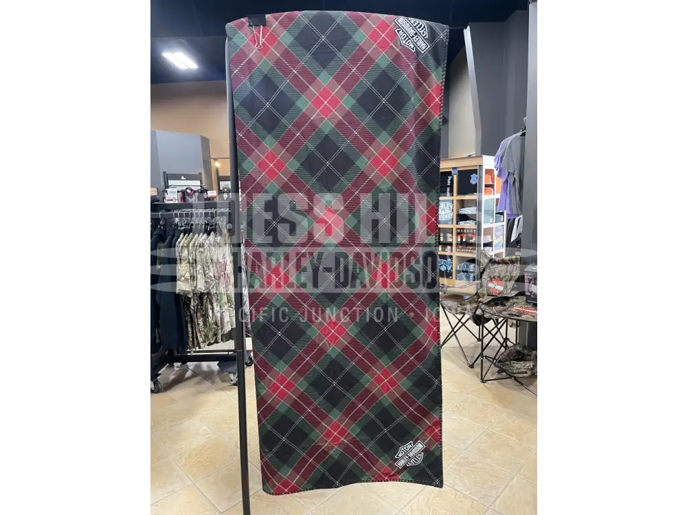 Harley-Davidson Holiday Red/Green Plaid Blanket HDX-99353