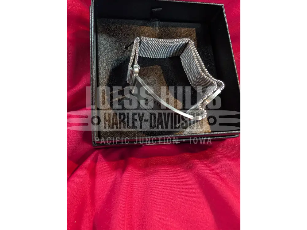 Harley-Davidson Men’s Adjustable SS Mesh Metal Bracelet W/