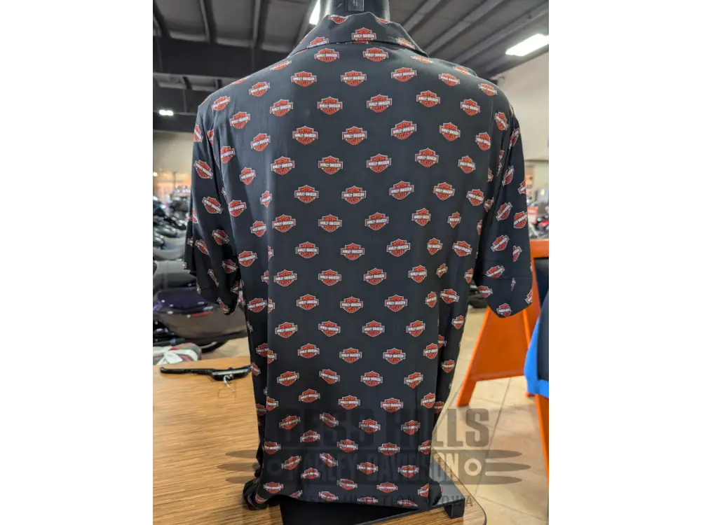 Harley-Davidson Men’s B&S Aloha Button Up T-shirt