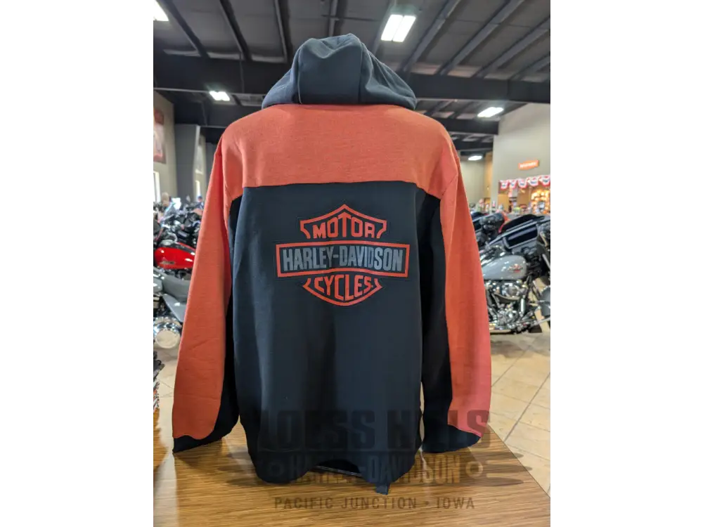 Harley-Davidson Men’s Black & Orange Zip hoodie 97282-26VM