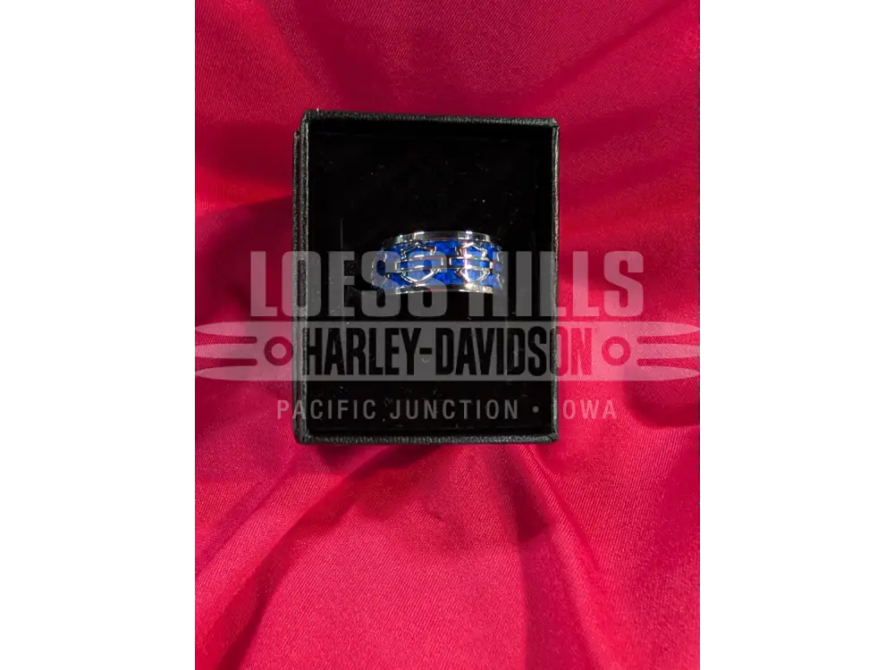 Harley-Davidson Men’s Blue Carbon Fidget Ring 34R0060