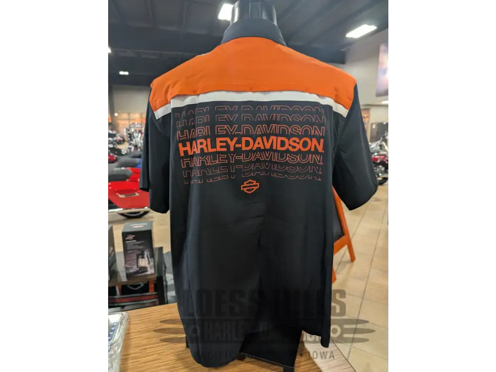 Harley-Davidson Men’s Harley Fade HD Tech Button Up T-shirt