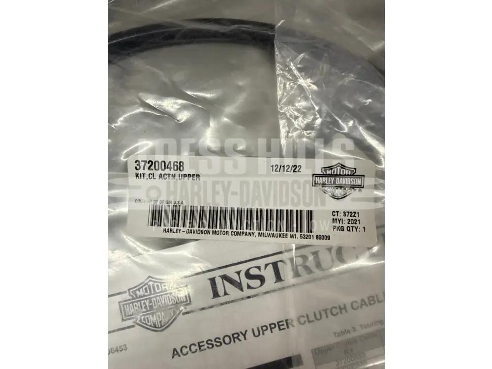 HARLEY DAVIDSON Upper Clutch Cable OEM 37200468 - CABLES