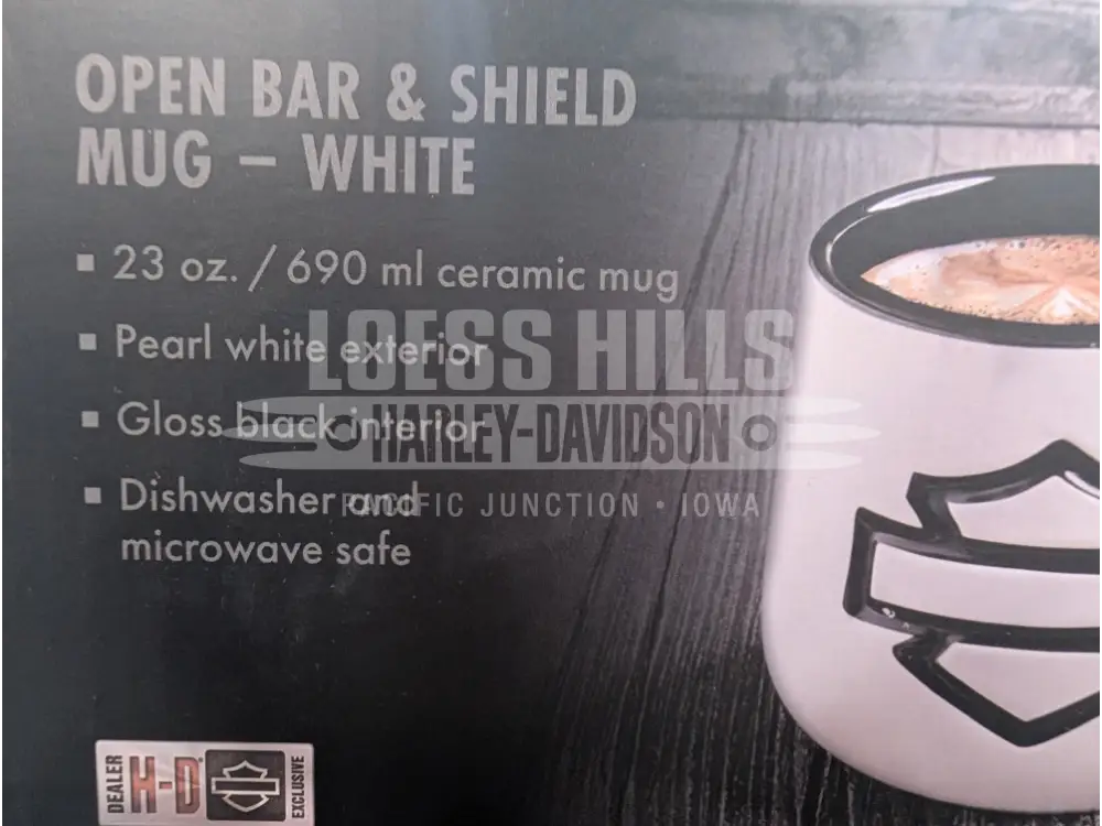 Harley-Davidson White Open Bar & Shield Mug HDX-98671