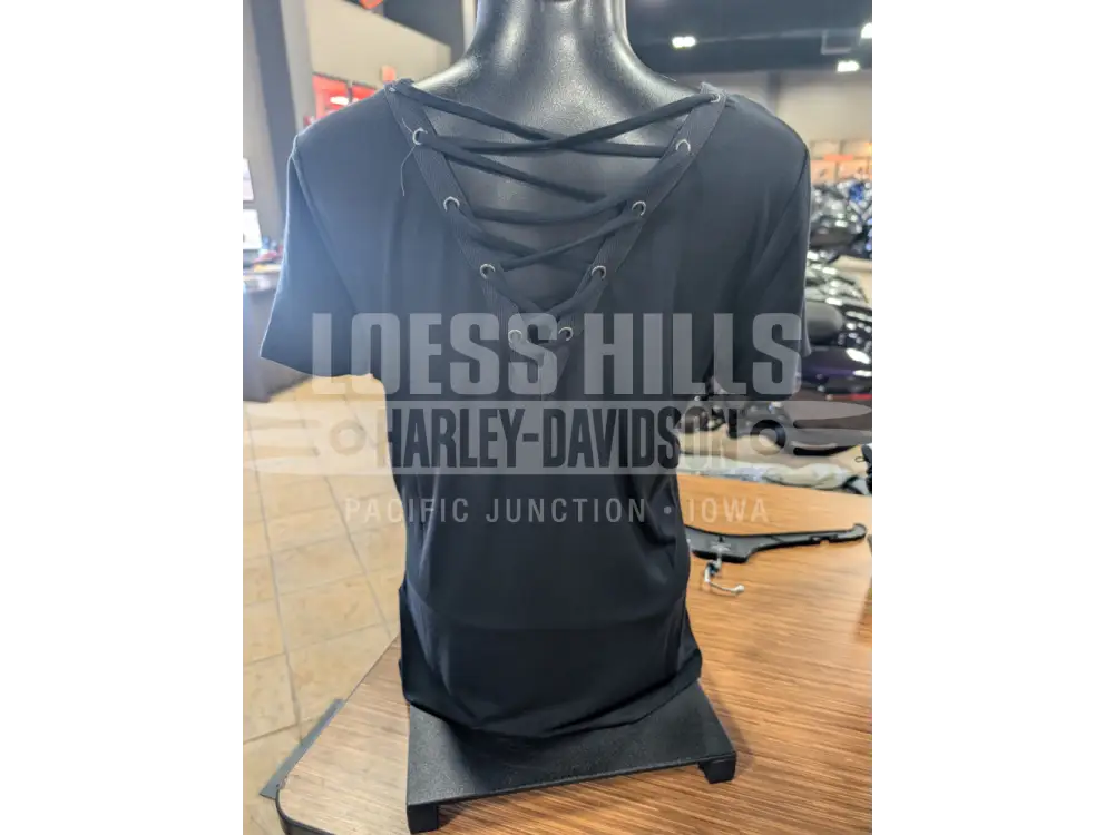 Harley-Davidson Women’s Black Bling Sunset Ride Lace Back