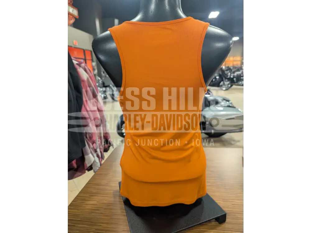 Harley-Davidson Women’s Orange Rally N Ride Bling Tank Top