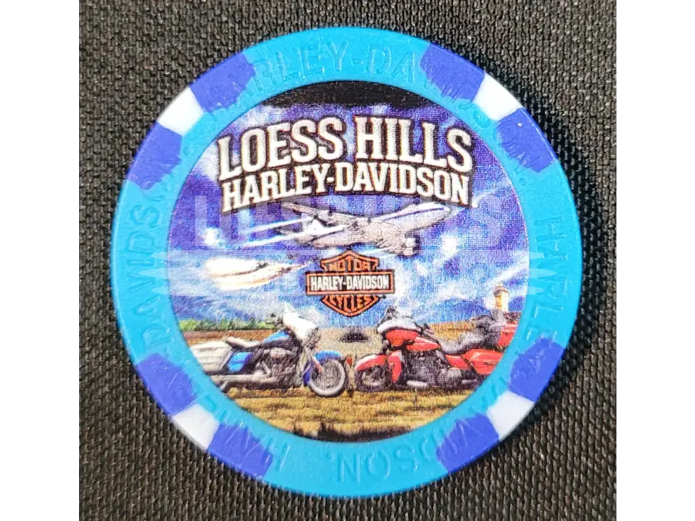 Loess Hills H-D Airplane Poker Chip CHIP-AIR - Blue/Dark