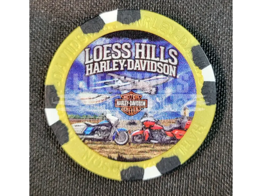 Loess Hills H-D Airplane Poker Chip CHIP-AIR - Metallic