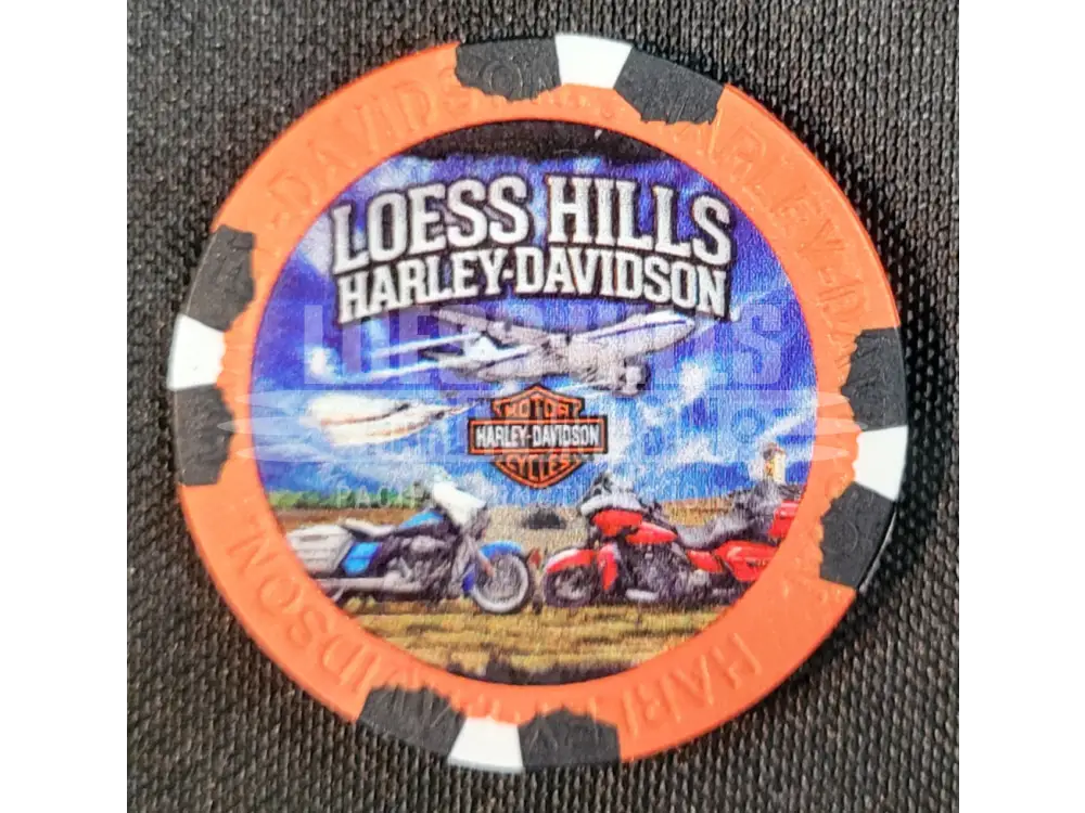 Loess Hills H-D Airplane Poker Chip CHIP-AIR - Metallic