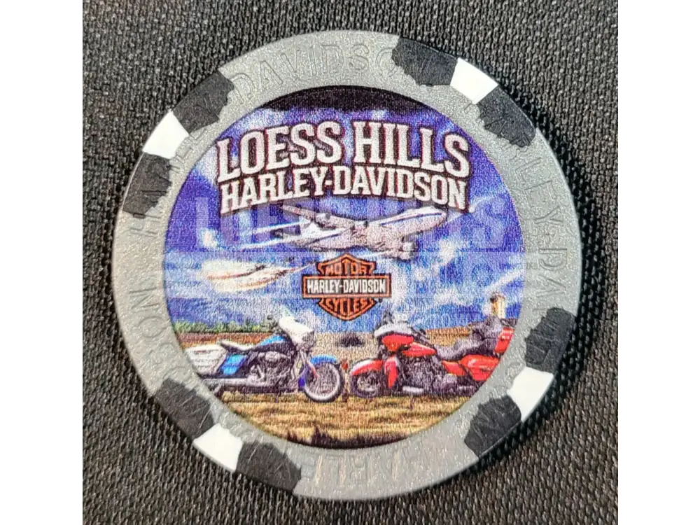 Loess Hills H-D Airplane Poker Chip CHIP-AIR - Metallic