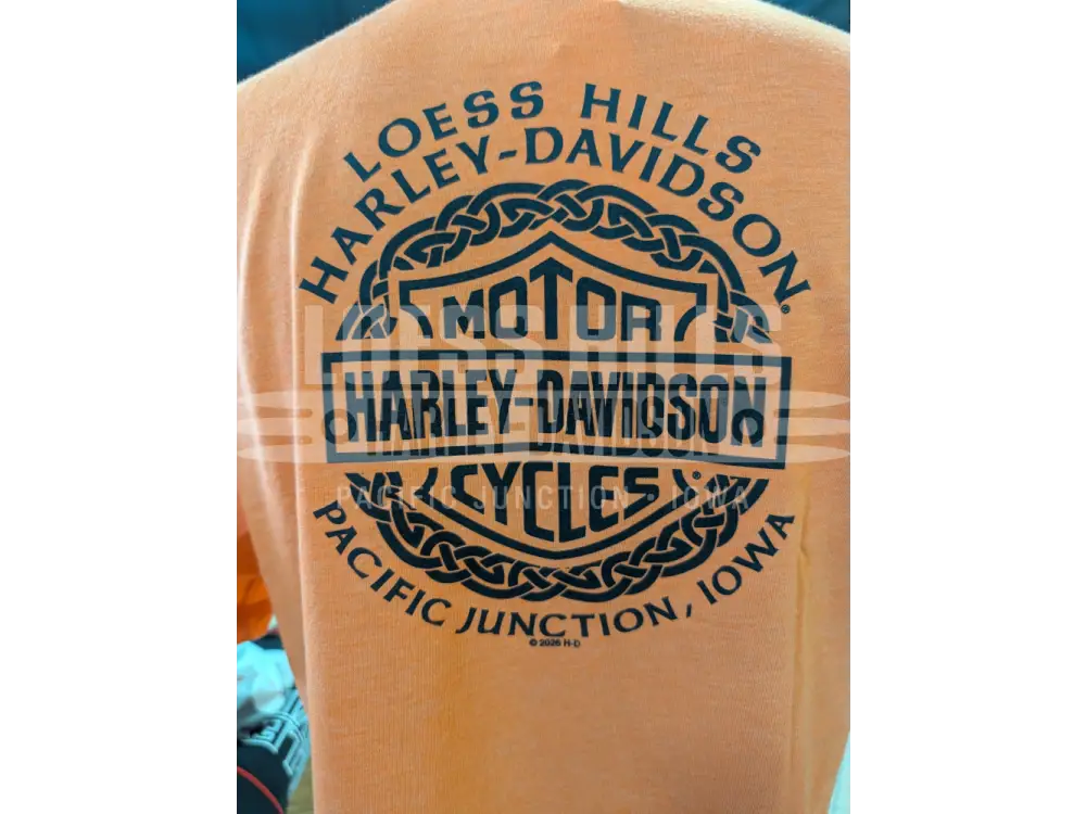 Loess Hills Harley-Davidson Men’s Orange Core DC T-shirt