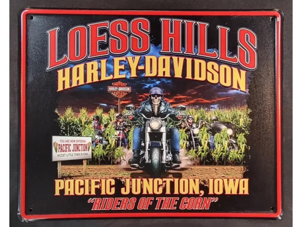 Loess Hills Harley-Davidson Riders of the Corn Tin Sign
