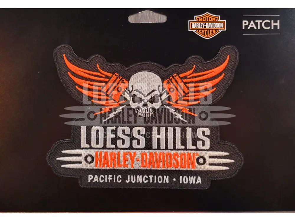 Loess Hills Harley-Davidson Skull Piston Patch - LHHD