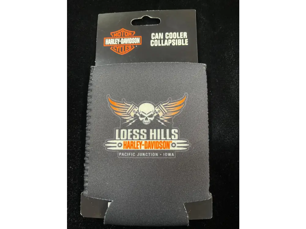 Loess Hills Skull Pistons Collapsible Can Koozie SKULL