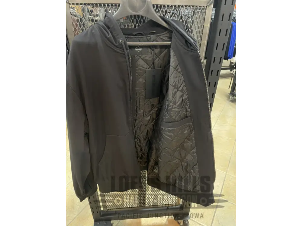 Men’s Black Workwear Hooded Jacket #97401-25VM - Men’s