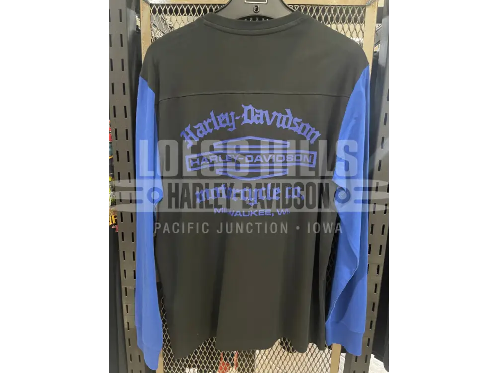 Men’s Blue/Black Henley 96022 25VM Men’s Henley