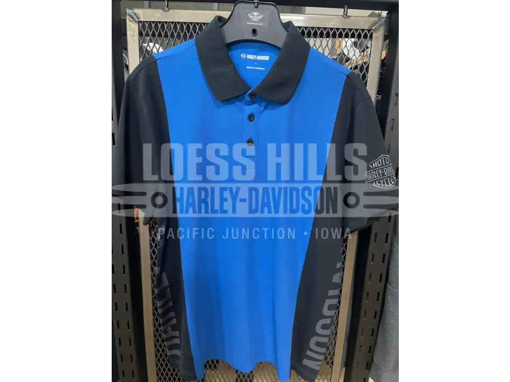 Men’s Blue Harley-Davidson Polo 96422-24vm - Men’s T-shirt
