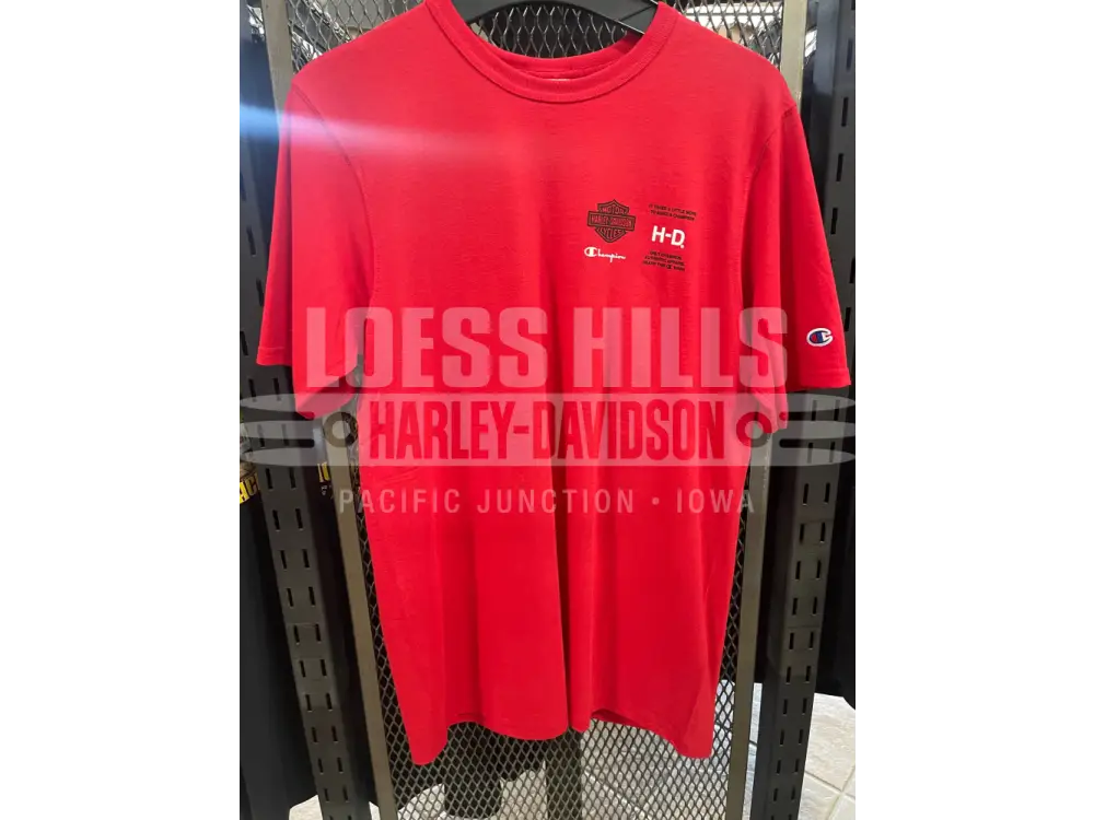 Men’s Champion X Harley-Davidson Red T-shirt 96868-24VM