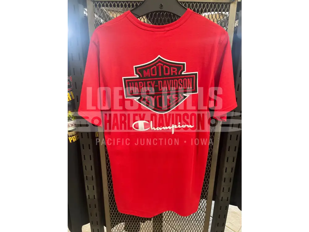 Men’s Champion X Harley-Davidson Red T-shirt 96868-24VM