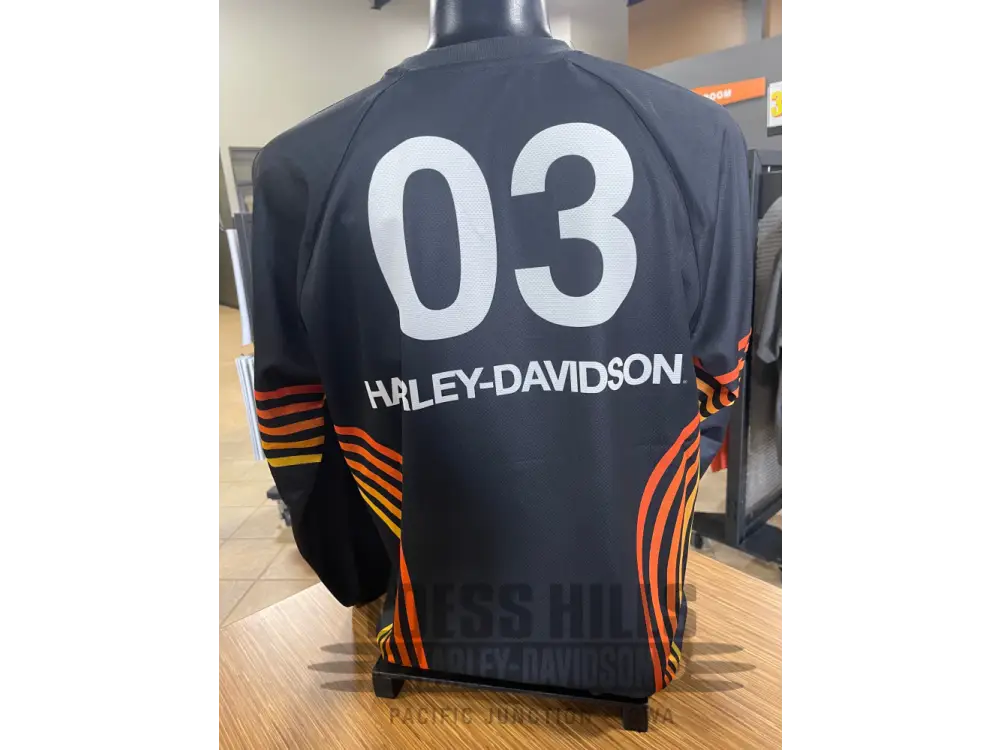 Men’s H-D Tech Black/Orange Racing Jersey 96727-25VM
