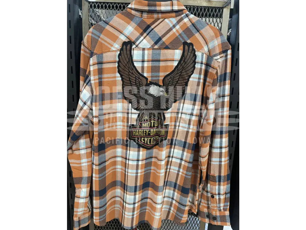 Men’s Navy/Tan Plaid L/S T shirt 96393 25VM Men’s L/S