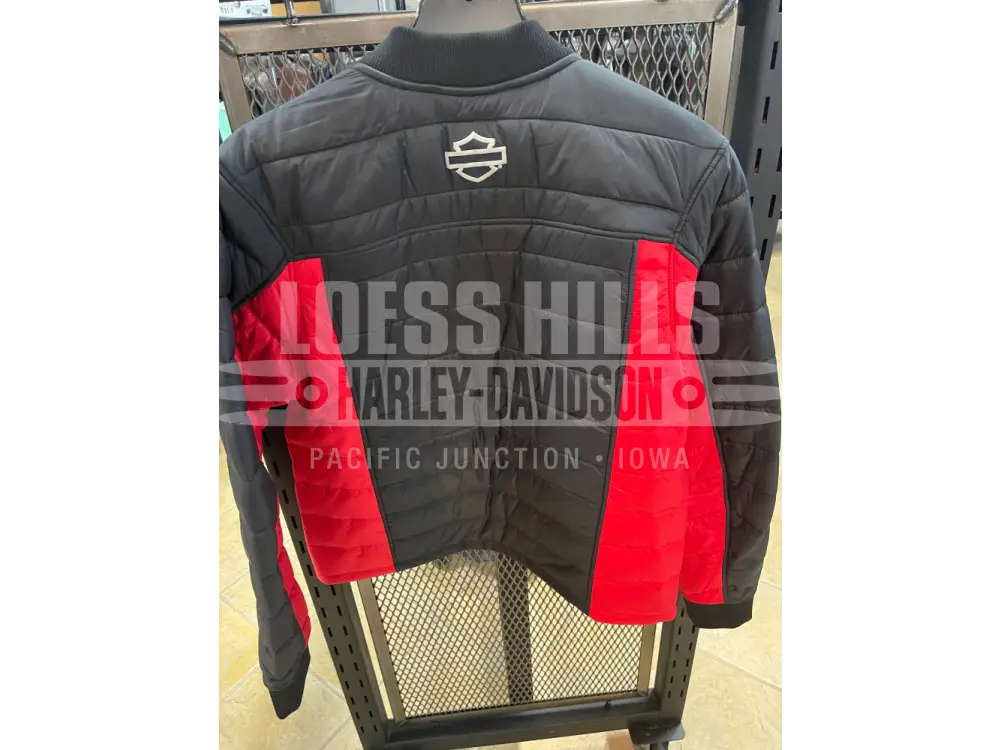Men’s Red & Black Mid-Layer Lightweight Textile Jacket