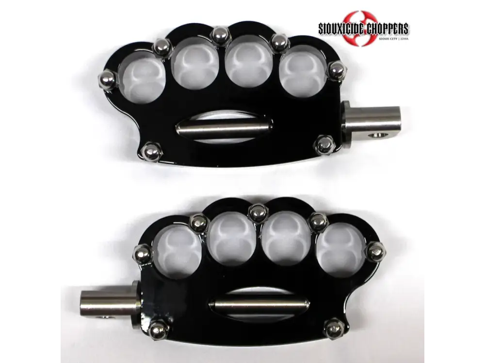 Siouxicide Choppers Brass Knuckle Front Passenger Pegs