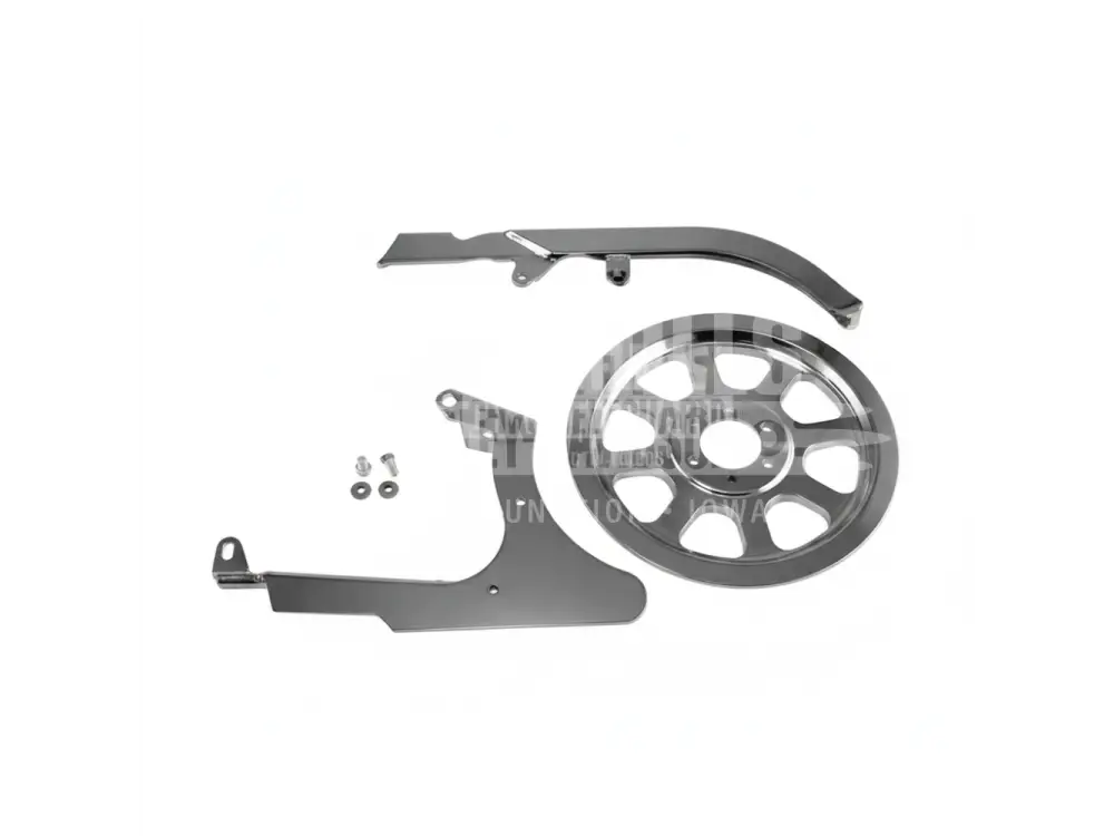 V-Twin - Chrome Belt Guard Kit - Fits 2000-2006