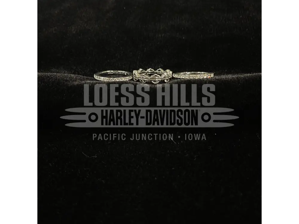 Women’s Harley-Davidson Set of 3 Bar & Shield Rings