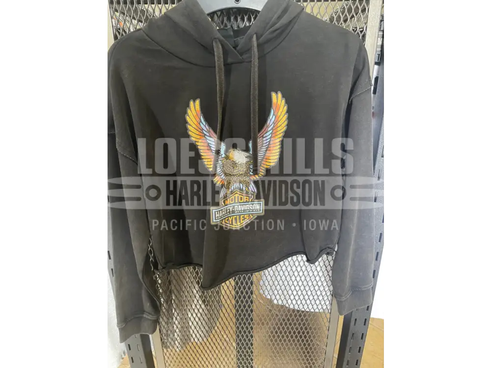 Women’s Neon Eagle Cropped Eagle Hoodie 96516 25VW Women’s