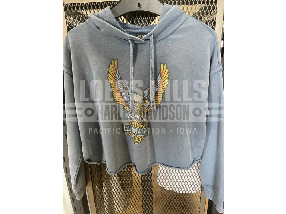 Women’s Neon Eagle Cropped Eagle Hoodie 96517 25VW Women’s