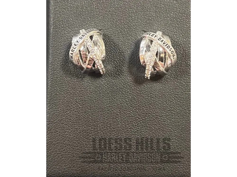 Women’s Twisted Bling HD Huggie Hoop Earrings HDE0600