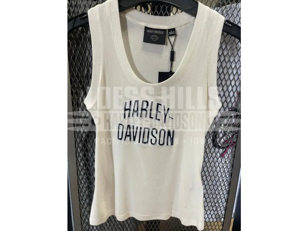 Women’s White Harley Davidson Tank Top 96458 25VW Women’s