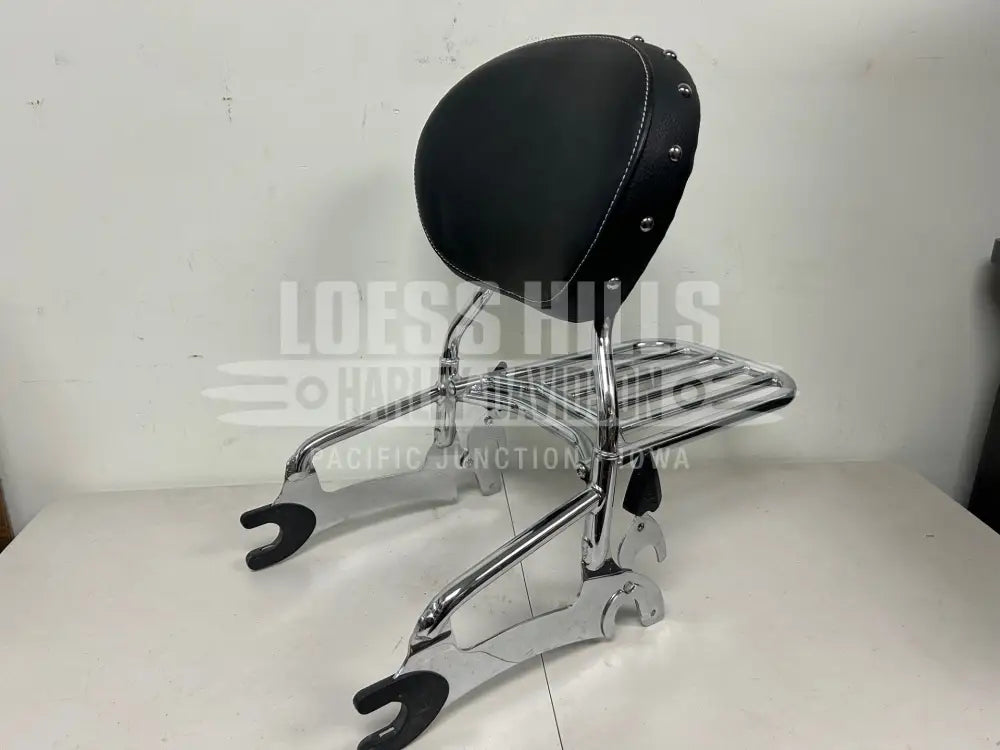 12’’ INDIAN QUICK RELEASE SISSY BAR AND RACK CHROME