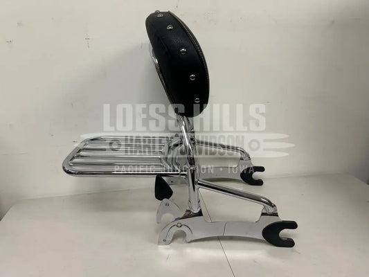 12’’ INDIAN QUICK RELEASE SISSY BAR AND RACK CHROME