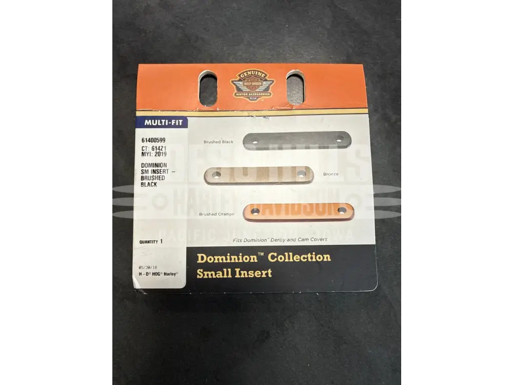 Brushed Black Dominion Derby Cam Transmission Cover Insert