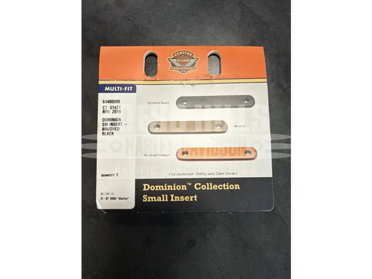 Brushed Black Dominion Derby Cam Transmission Cover Insert