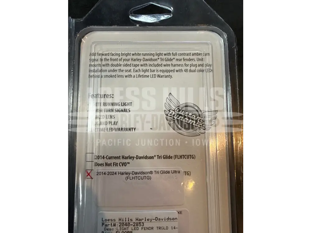 Custom Dynamics Fender Light - For Harley Tri Glide Ultra