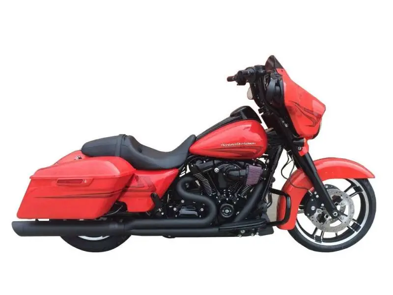 D&D Billet Cat Exhaust 2-into-1 Black for 2023-2024 Harley