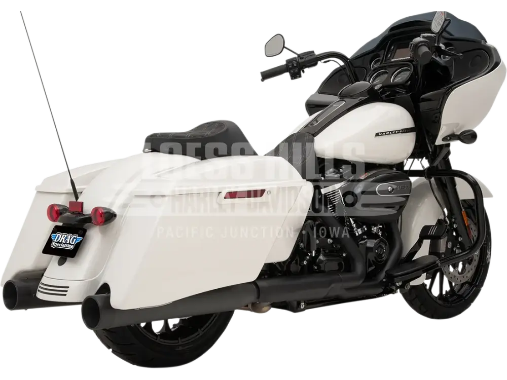Drag Specialties: Black 4 in. Slip On Mufflers w/Black