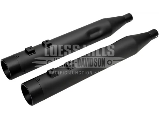 Drag Specialties: Black 4 in. Slip On Mufflers w/Black